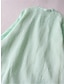 abordables vestidos de algodón y lino de diseño-Mujer Vestido informal Vestido de verano de algodón Vestido Midi Lino Bolsillo Básico Diario cuello partido Manga 3/4 Verano Primavera Blanco Azul Marino Plano