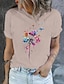 cheap Women&#039;s T-shirts-Women&#039;s T shirt Tee Cotton 100% Cotton Dandelion Holiday Weekend Print White Short Sleeve Basic Round Neck