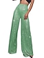 cheap Party women&#039;s Pants-Women&#039;s Wide Leg Pants Trousers Sequins High Waist Full Length claret Summer