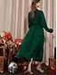 billige Sale-elegant maxi-kjole med volang