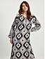 Χαμηλού Κόστους print casual φόρεμα-boho αφηρημένο μάξι φόρεμα με animal print