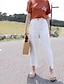 رخيصةأون سراويل تحتية قصيرة للنساء-نسائي سراويل القطن والكتان جيوب جانبية Ankle-length أسود ربيع &amp; الصيف