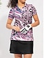 preiswerte Frauengolfkleidung-Damen poloshirt Leicht Rosa Kurzarm Sonnenschutz Shirt Leopard Damen-Golfkleidung, Kleidung, Outfits, Kleidung