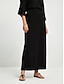 baratos Women&#039;s Sets-calças simples com gola redonda e ajuste regular