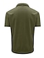 preiswerte Lässige T-Shirts für Herren-Herren Cord Hemd Henley Shirt T-Shirt Glatt Henley Strasse Urlaub Kurze Ärmel Bekleidung Vintage Designer Basic