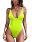 cheap One-piece swimsuits-Women&#039;s Normal Swimwear One Piece Bikini Swimsuit Quick Dry Push Up Pure Color Scoop Neck Sporty Sexy Bathing Suits
