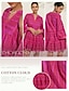 baratos vestido casual estampado-Mulheres Vestido casual Vestido de verão Vestido rosa Rosa 3/4 de Manga Geométrico Padrão listrado 100% Algodão Frufru Com Babados Solto Primavera Verão Primavera e verão Boho Dia dos namorados