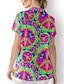 abordables Colección de diseñador-Mujer Camisas de polo Rosa Manga Corta Protección Solar Camiseta Tie-dye Ropa de golf para damas Ropa Trajes Ropa Ropa
