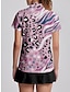 baratos Roupas de golfe feminino-Mulheres Camisa polo de caminhada Rosa Claro Manga Curta Proteção Solar Blusas Leopardo Roupas femininas de golfe, roupas, roupas, roupas