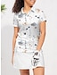 baratos Coleção de designers-Mulheres Camisa polo de caminhada Branco Vermelho Manga Curta Proteção Solar Blusas Floral Roupas femininas de golfe, roupas, roupas, roupas