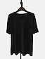 billiga Casual T-shirts för män-Herr T-shirt Kortärmad tröja T-tröja Slät V-hals Gata Semester Kortärmad Kläder Mode Designer Grundläggande