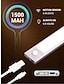 billiga Utvald samling-sensor nattlampa 1 pack usb uppladdningsbar magnetisk vägg rörelse garderob ljus under led skåp lampor batteridrivna nattlampor för sovrum garderob trappor