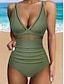 abordables Conjuntos de bikini-Mujer Normal Bañadores Bikini Traje de baño Malla Retazos Color sólido Leopardo Ropa de playa Vacaciones Trajes de baño