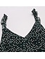 baratos Vestidos Estampados-Mulheres Vestido casual Vestido de decote Poá Imprimir Com Alças Minivestido Sensual Férias Praia Sem Manga Verão Primavera