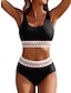 cheap Bikini Sets-Women&#039;s Normal Swimwear Bikini Swimsuit 2 Piece Plain Beach Wear Holiday Bathing Suits