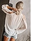 رخيصةأون ملابس علوية أساسية للنساء-قميص قميص الدانتيل بلوزة شبكة المرقعة الأعلى نسائي أسود أبيض لون الصلبة محاك بربطات شبكة شارع مناسب للبس اليومي موضة V رقبة S