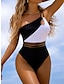 voordelige Bodysuits-Dames bodysuit Open achterkant Opdrukken Geometrisch V-Wire Tropisch Feest Feestdagen Normale pasvorm Mouwloos Luipaard Zwart Wit S M L Zomer