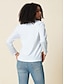 preiswerte T-Shirts für Damen-Damen T Shirt 100% Baumwolle Libelle Täglich Wochenende Bedruckt Weiß Langarm Modisch Rundhalsausschnitt Frühling &amp; Herbst