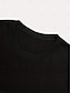 billige T-skjorter til kvinner-Dame T skjorte 100 % bomull Bokstaver Avslappet Helg Trykt mønster Svart Kortermet Mote Grunnleggende Crew-hals Sommer