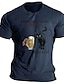 tanie Męska koszula graficzna-męska koszulka koszulka graficzna koszulka zabawna mieszanka bawełny oktoberfest piwo okrągły dekolt czarny jasnoszary zieleń wojskowa niebieski na zewnątrz na co dzień krótki rękaw nadruk odzież