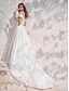 cheap Wedding Dresses-Beach Little White Dresses Wedding Dresses A-Line Off Shoulder Regular Straps Court Train Satin Bridal Gowns With Pleats Ruched 2024