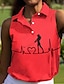 baratos Coleção de designers-Mulheres Camisa polo de caminhada roupas de golfe Rosa claro Vermelho Sem Manga Proteção Solar Leve Camiseta Blusas Roupas femininas de golfe, roupas, roupas, roupas