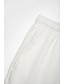 cheap Linen Pants-Men&#039;s Linen Pants Trousers Summer Pants Beach Pants Drawstring Elastic Waist Straight Leg Plain Comfort Breathable Casual Daily Holiday Linen / Cotton Blend Fashion Classic Style Black White