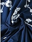 abordables Robes à motifs-Femme Robe casual Robe Trapèze Robe Débardeur Floral Imprimer Col V Robe mi-longue Vacances Rendez-vous Sans Manches Eté Printemps