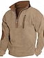 ieftine Tricouri casual pentru bărbați-Bărbați Tricou Tricou Waffle Knit Tee Top Tricou cu maneca lunga Bloc Culoare Quarter Zip Stradă Vacanță Manșon Lung Peteci Fermoar Îmbrăcăminte Modă Designer De Bază