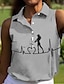 abordables Collection de créateurs-Femme T-shirt POLO vêtements de golf Rose Rouge Sans Manches Protection Solaire Poids Léger T-shirt Top Vêtements de golf pour femmes, tenues, vêtements