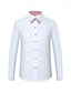 billige Skjorter-fritidsskjorte herre med lang ermet jakkeslag ensfarget bomullsblanding hvit rosa lys lilla 2023，38/s，39/m, 40/l，41/xl，42/2xl，43/3xl, 44/4xl