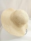 baratos Chapéus de Palha-Chapéu de balde de palha de crochê clássico cor sólida respirável chapéus de sol verão na moda casual viagem ao ar livre chapéus de praia para mulheres meninas