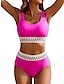 abordables Conjuntos de bikini-Mujer Normal Bañadores Bikini Traje de baño 2 Piezas Plano Ropa de playa Vacaciones Trajes de baño