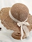 billiga Damhattar-1 st sommar handgjord virkad halmhatt i spets för kvinnor med bred brätte vikbar strandhatt