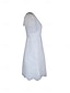 Недорогие простые платья-Жен. Белое платье Мини-платье ушко Отпуск Уличный стиль Классический V-образный вырез С короткими рукавами Белый Цвет