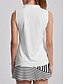 abordables Polo Correspondant-Striped Sleeveless Golf Polo Shirt