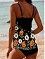 abordables Tankinis-Tankini pour femmes 2 pièces maillot de bain shorts impression vacances plage floral sans manches