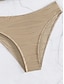 preiswerte Bikini-Sets-Damen Normal Badeanzug Bikinis Bademode Rüsche 2 teilig Glatt Strandbekleidung Urlaub Badeanzüge