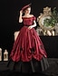 Χαμηλού Κόστους Ιστορικές &amp; Vintage Στολές-Γοτθική Λολίτα Γκόθικ Βικτοριανό Κοκτέιλ Φόρεμα Vintage Φόρεμα Φορέματα Κοστούμι πάρτι Χορός μεταμφιεσμένων Φόρεμα χορού Μακρύ Μαρία Αντωνιέτα Μεγάλα Μεγέθη Γυναικεία Κοριτσίστικα Συμπαγές Χρώμα