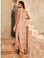 abordables robe décontractée imprimée-robe longue boho marocaine en satin