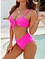 cheap Bikini Sets-Women&#039;s Normal Swimwear Bikini Swimsuit 2 Piece Plain Beach Wear Holiday Bathing Suits