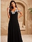 Χαμηλού Κόστους απλά φορέματα-γυναικείο modal μαύρο φόρεμα γραμμή midi φόρεμα δαντέλα συνονθύλευμα λουράκι αντίθεση αμάνικο καθημερινές διακοπές καλοκαιρινή άνοιξη