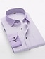 cheap Shirts-Men&#039;s Casual Shirt Standard Fit Long Sleeve Lapel Striped Cotton Blend Black Blue Purple 2023 38/S，39/M, 40/L，41/XL，42/2XL，43/3XL, 44/4XL