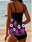 abordables Tankinis-Tankini pour femmes 2 pièces maillot de bain shorts impression vacances plage floral sans manches