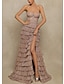 cheap Prom Dresses-Ball Gown A-Line Prom Dresses Elegant Dress Formal Prom Floor Length Sleeveless Strapless Tulle with Sequin Slit 2024