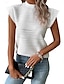 cheap Basic Women&#039;s Tops-Shirt Blouse Women&#039;s White Solid Color Sexy Street Daily Fashion V Neck S