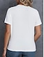 levne Dámská trička-Dámské Tričko 100% bavlna Vlastnosti Tisk Ležérní Víkend Módní Základní Krátký rukáv Tričkový Bílá Léto