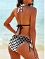 baratos Conjuntos de Bikini-Womens&#039; Swimsuits Bikini 2 Peças Maiô 2 Peças Impressão Férias Praia Roupas Gráficas Sem Mangas