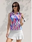 billige Designerkolleksjon-Dame POLO T-skjorte Blå Ermeløs Solbeskyttelse Topper Dame golfantrekk Klær Antrekk Bruk klær