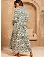 billige afslappet kjole med print-geometrisk print maxikjole resort slid
